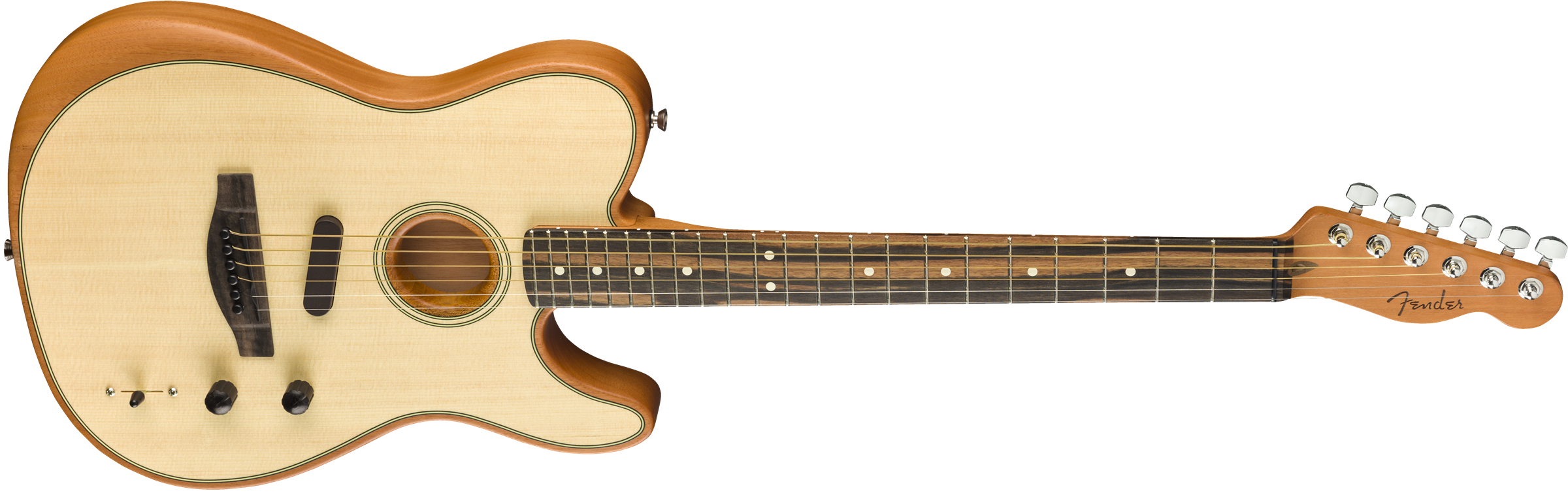 Fender Tele American Acoustasonic Usa Eb - Natural - Acoustic guitar & electro - Variation 2