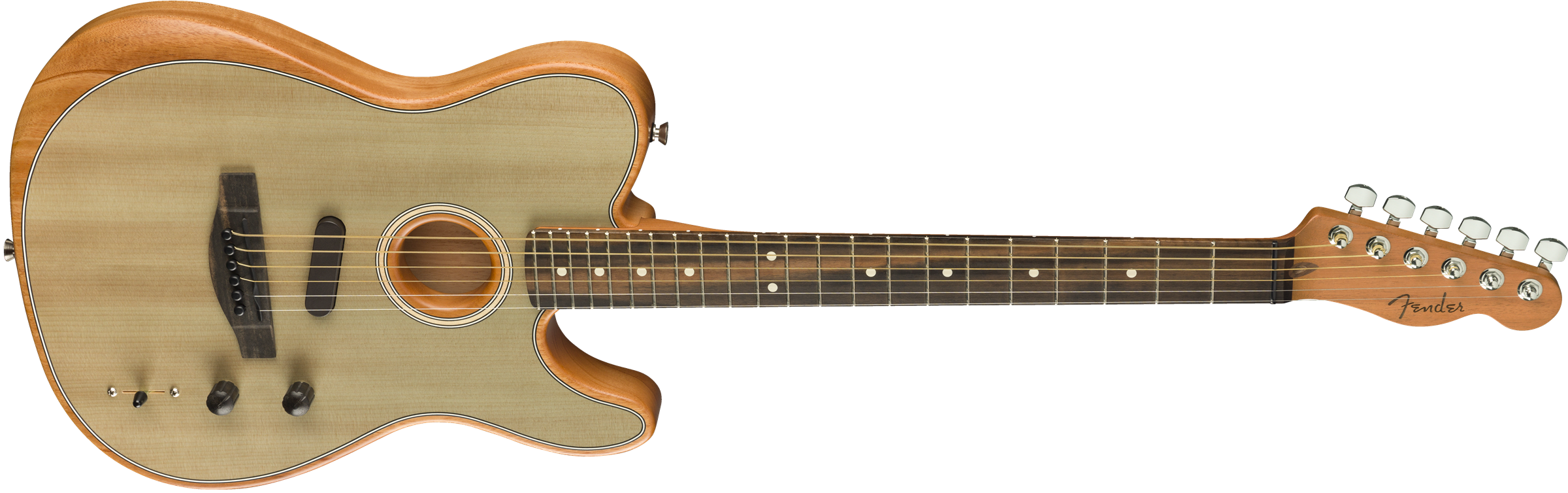 Fender Tele American Acoustasonic Usa Eb - Sonic Gray - Electro acoustic guitar - Variation 2