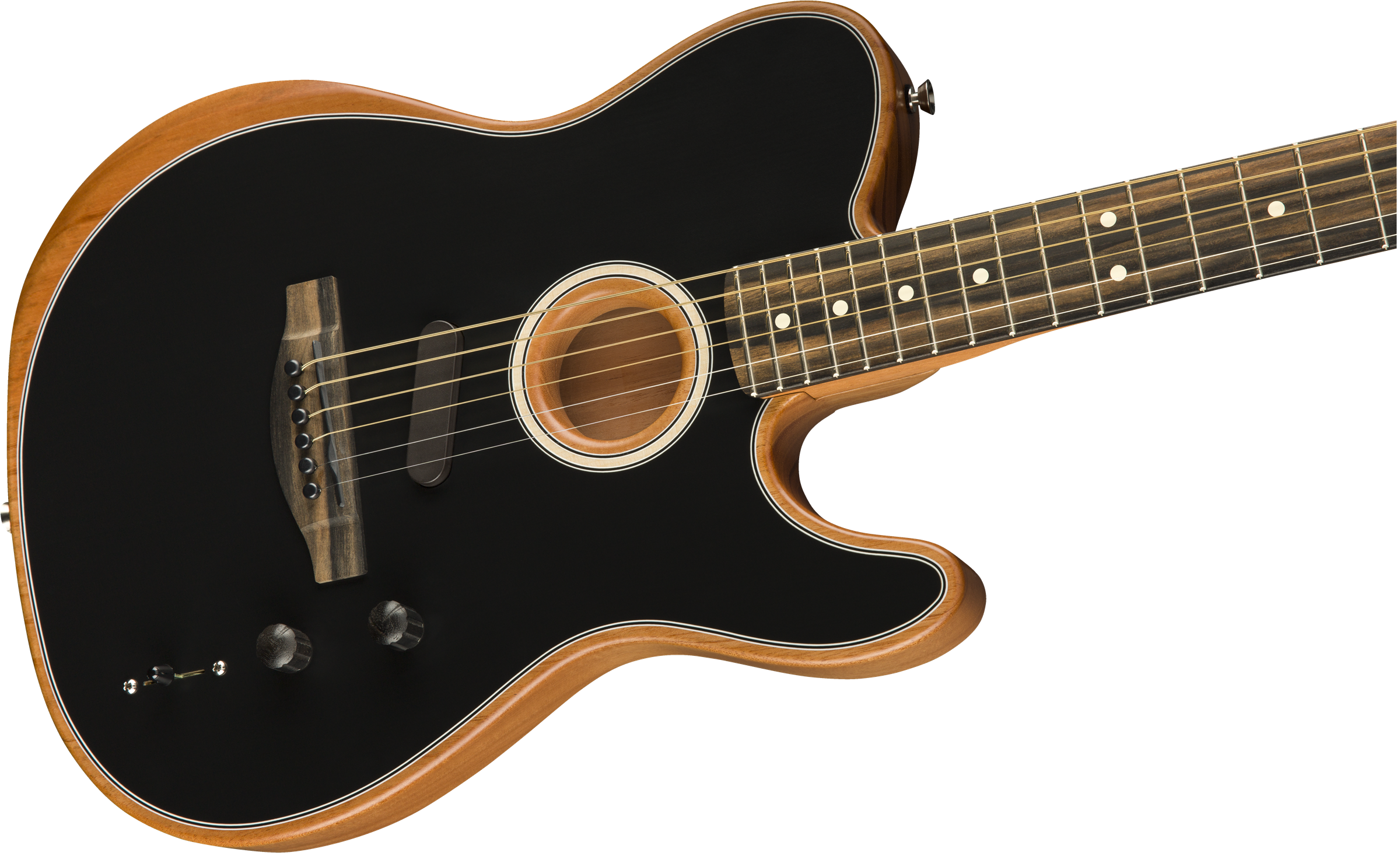 Fender Tele American Acoustasonic Usa Eb - Black - Electro acoustic guitar - Variation 3