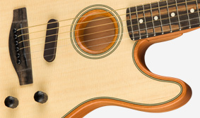 Fender Tele American Acoustasonic Usa Eb - Sonic Gray - Electro acoustic guitar - Variation 6