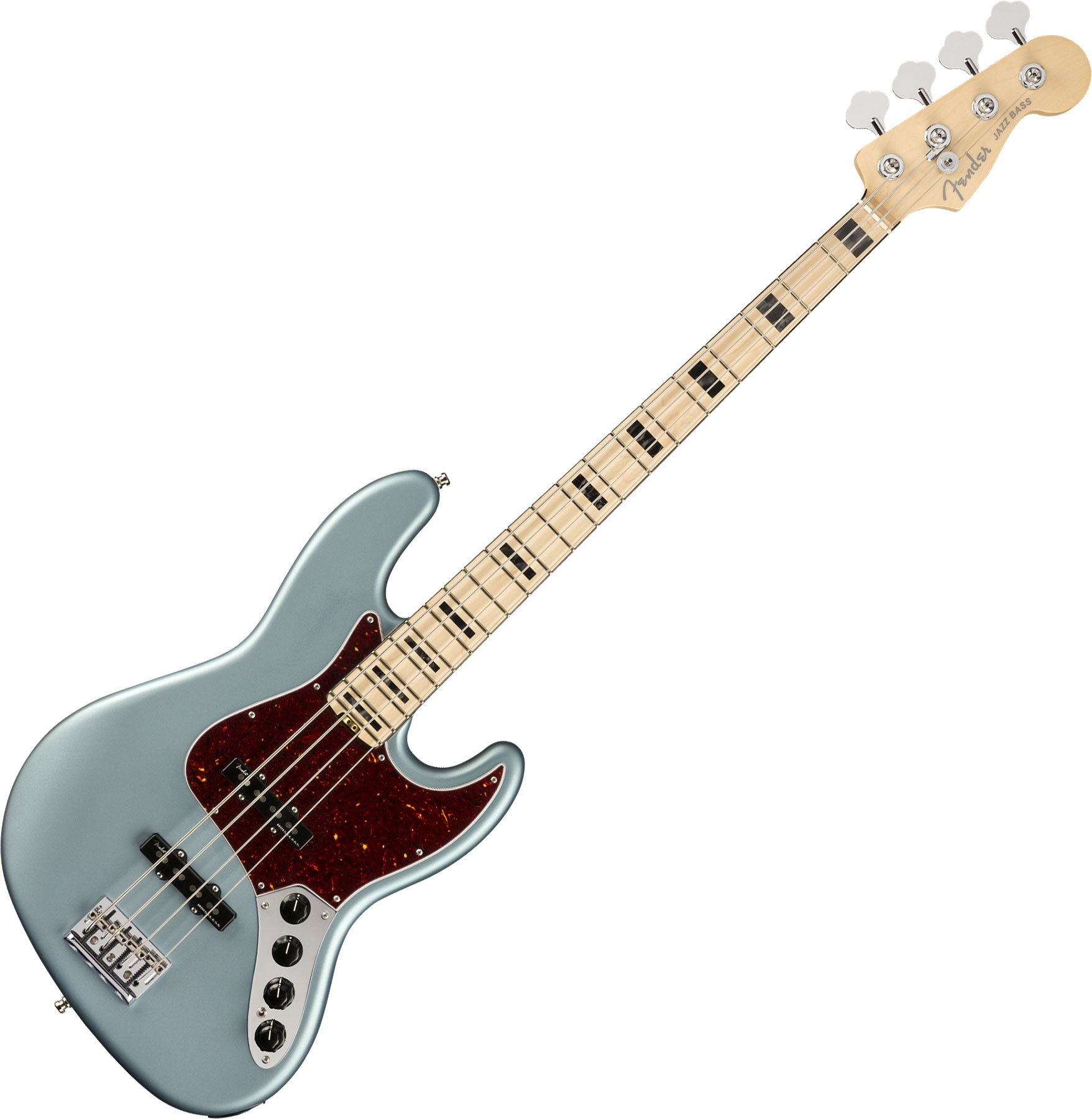 Fender American Elite Jazz Bass Usa Mn Satin Ice Blue Metallic Solid Body Electric Bass Blue