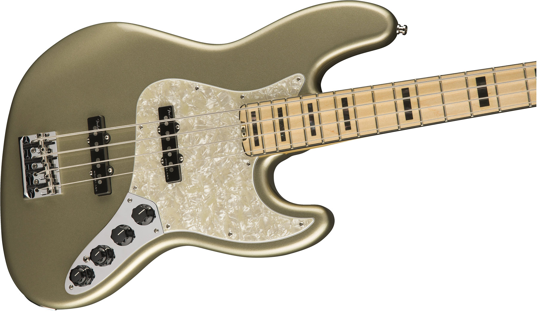 Fender American Elite Jazz Bass (USA, MN) champagne Solid body