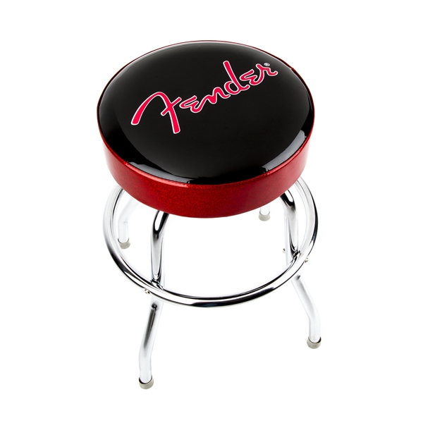 Fender Barstool Black & Red - 24in - Stool - Variation 3