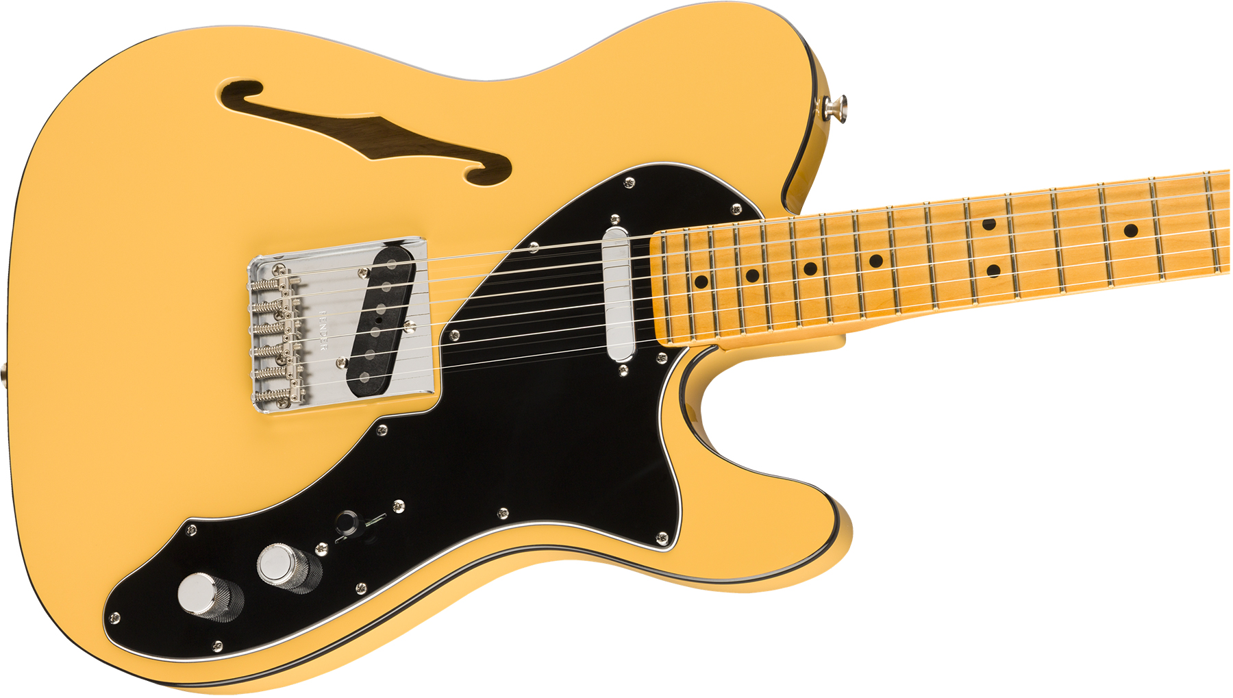 Fender Britt Daniel Tele Thinline Signature Ss Mn - Amarillo Gold - Semi-hollow electric guitar - Variation 2