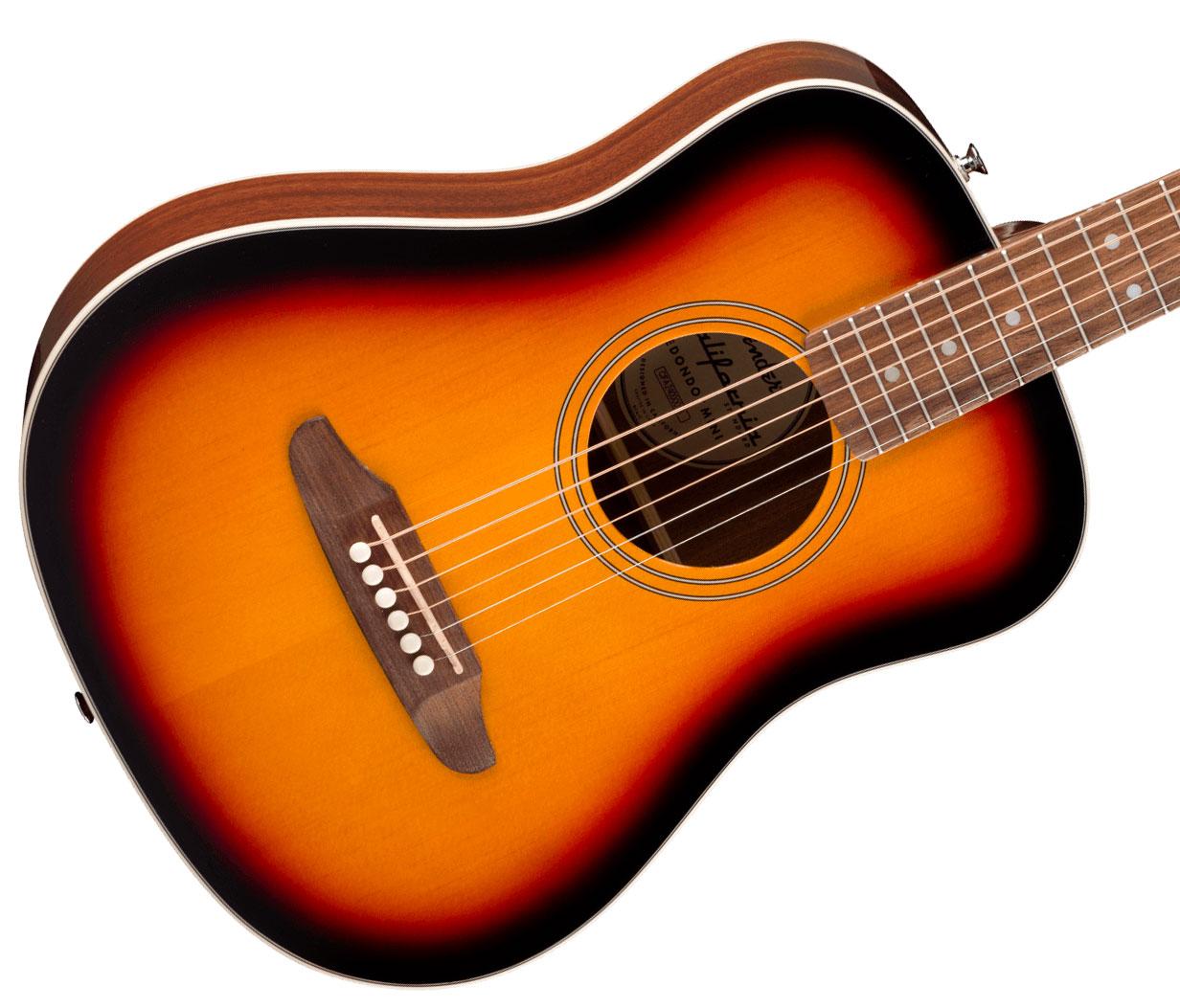 Fender California Standard Redondo Mini Epicea Sapele Noy +housse - 3-color Sunburst - Folk guitar - Variation 2