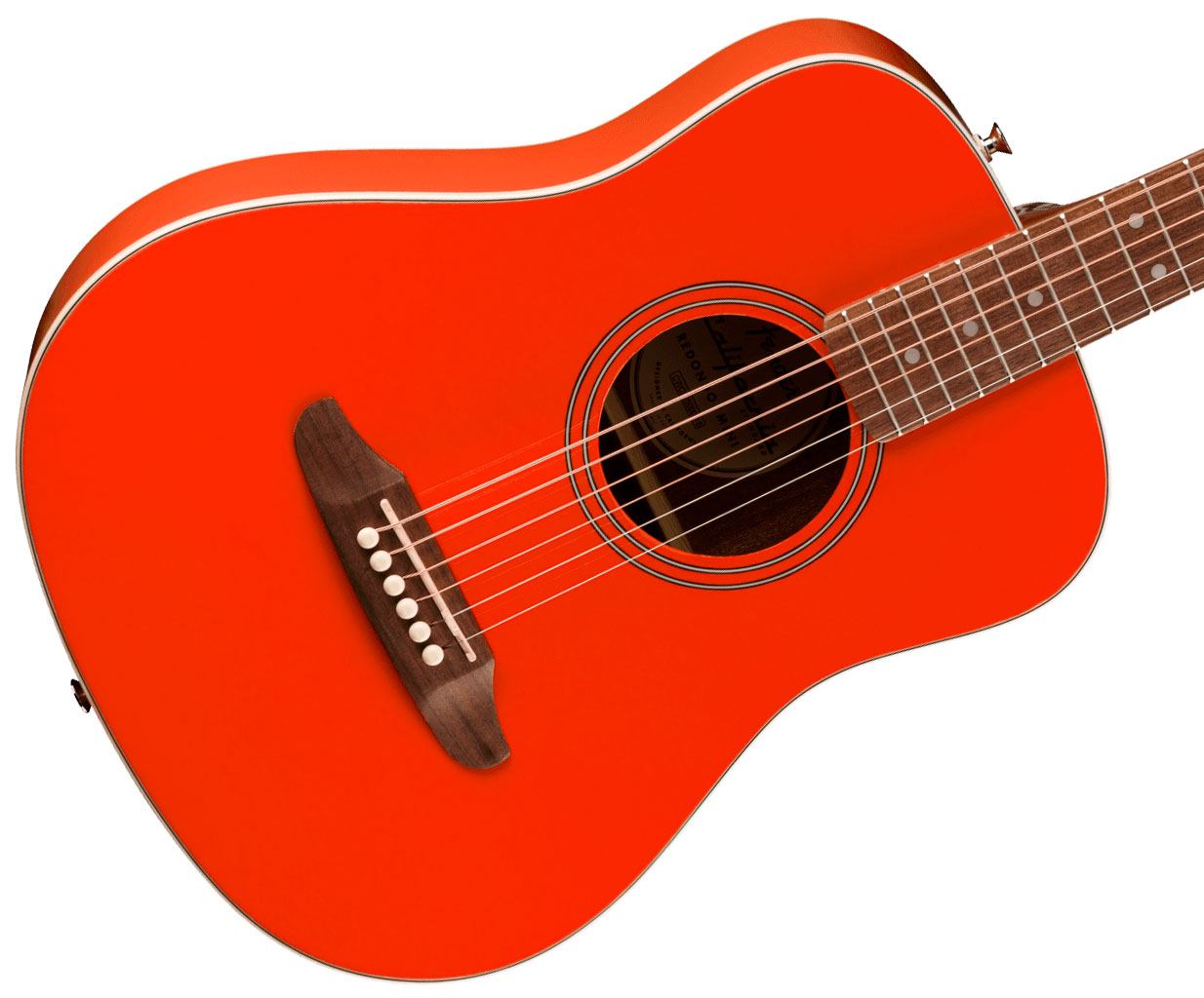 Fender California Standard Redondo Mini Epicea Sapele Noy +housse - Fiesta Red - Folk guitar - Variation 2