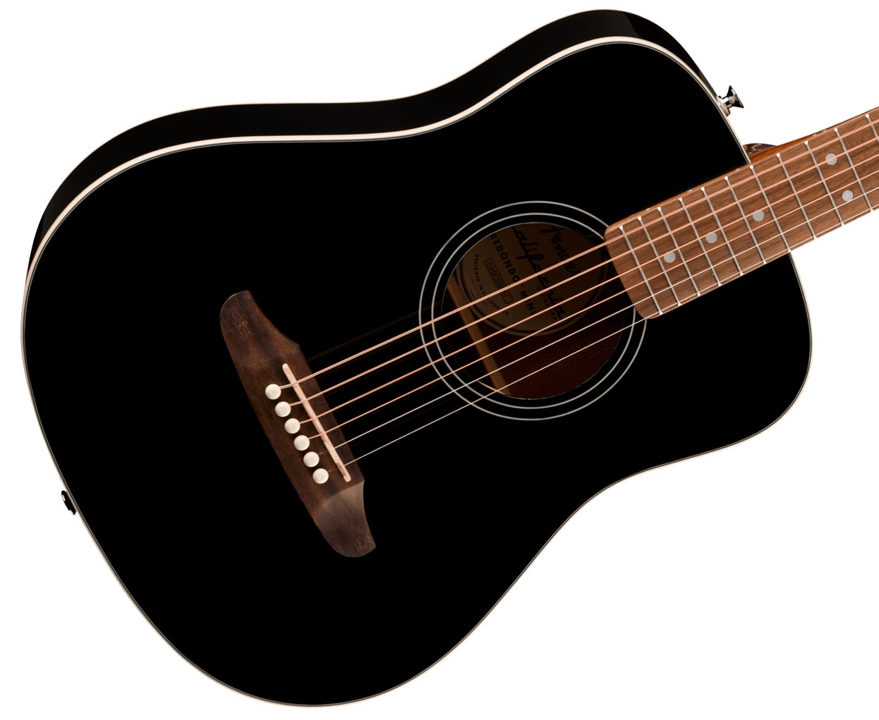 Fender California Standard Redondo Mini Epicea Sapele Noy +housse - Black - Folk guitar - Variation 2