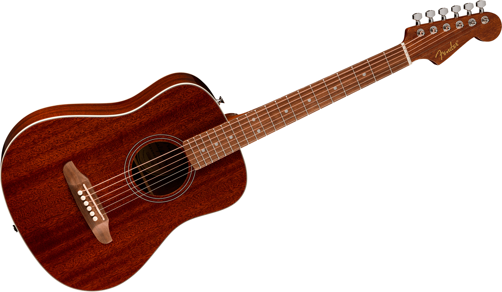 Fender California Standard Redondo Mini Tout Sapele Noy +housse - Natural - Folk guitar - Variation 1