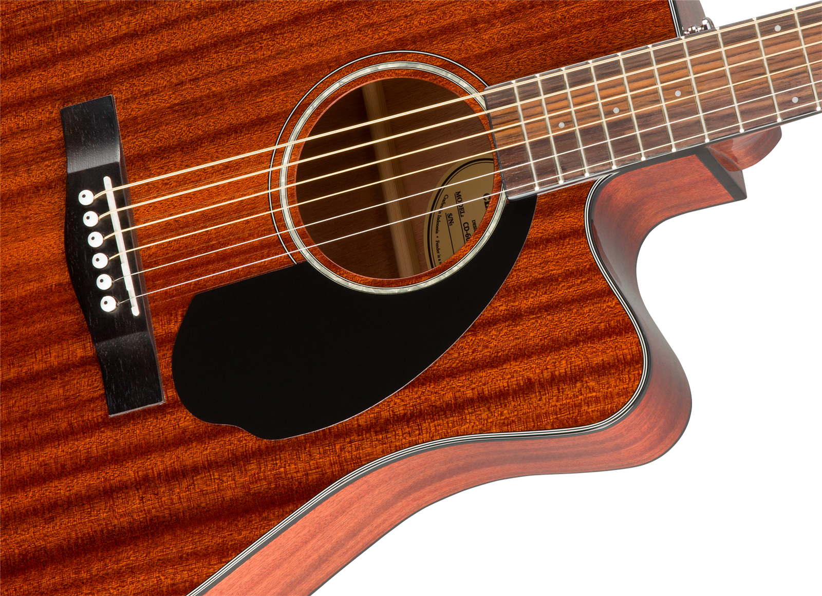 Fender Cd60sce All Mahogany Dreadnought Cw Tout Acajou Wal - Natural - Folk guitar - Variation 2