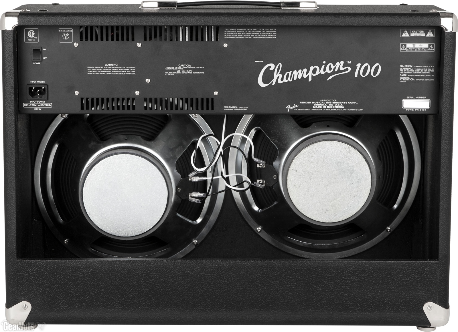 Fender Champion 100 100w 2x12 Black - Electric guitar combo amp - Variation 1