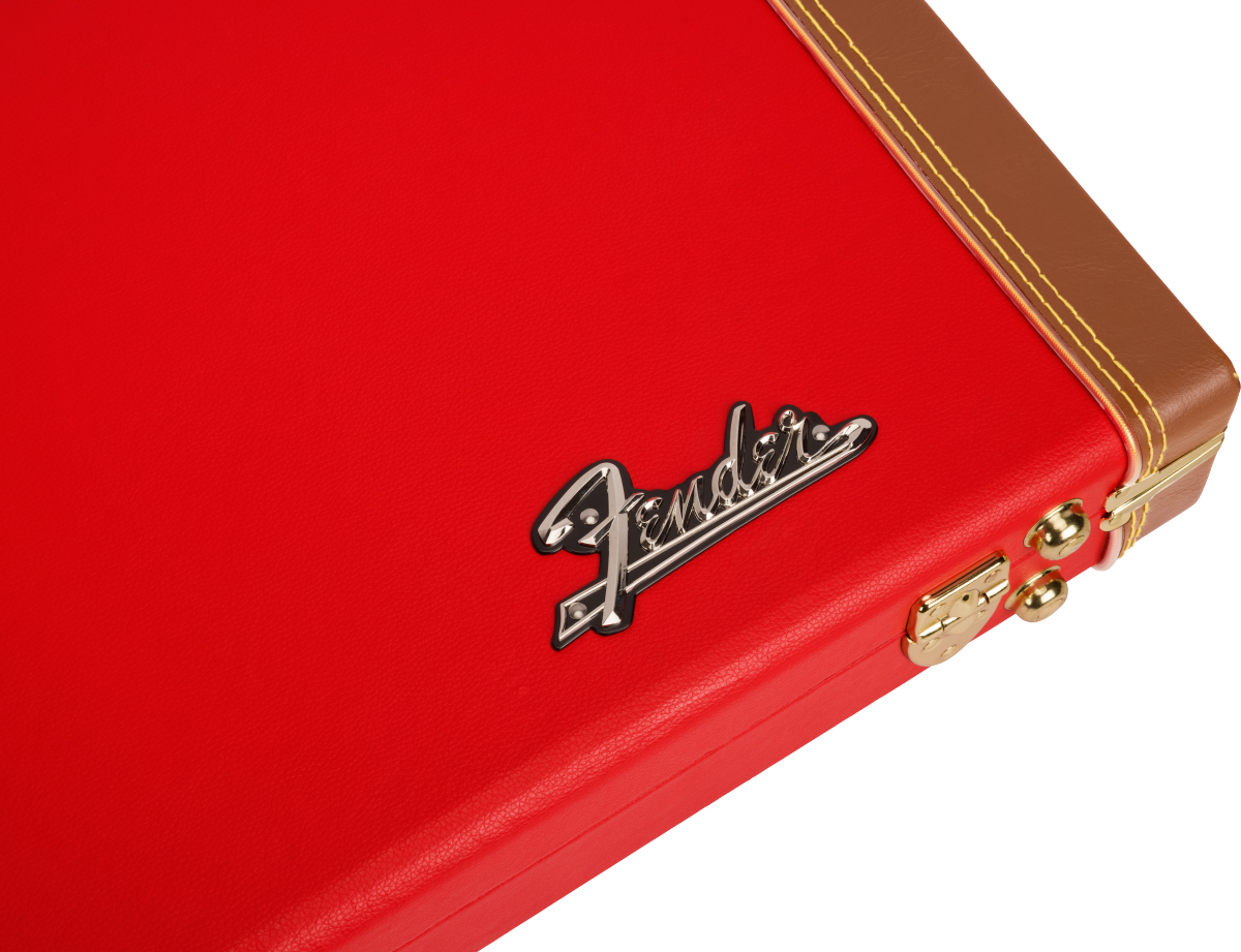 Fender Classic Wood Strat/tele Electric Guitar Case Bois Fiesta Red - Electric guitar case - Variation 3