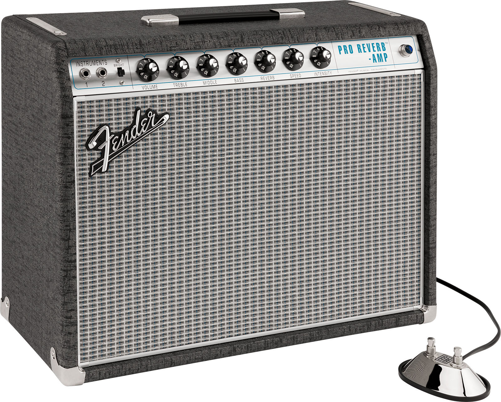 Fender 1968 Custom Pro Reverb Ltd Pewter 40w 6l6 1x12 - Electric guitar combo amp - Main picture