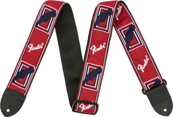 Fender 2'' Monogrammed Strap Red/white/blue - Guitar strap - Main picture