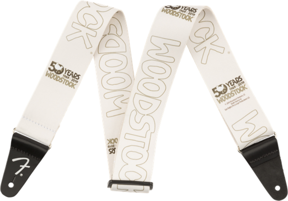 Fender 2inch Woodstock Guitar Strap White - Guitar strap - Main picture