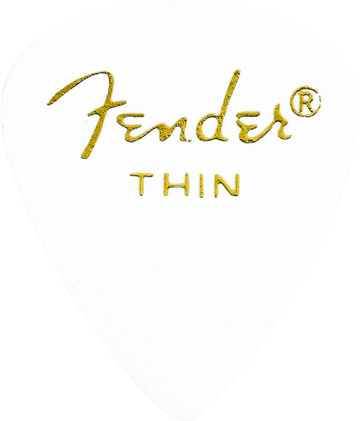 Fender 351 Classic Celluloid Thin White - Guitar pick - Main picture