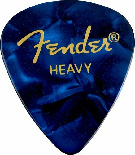 Fender 351 Shape Premium Heavy Blue Moto - Guitar pick - Main picture