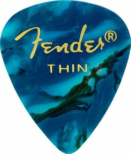 Fender 351 Shape Premium Thin Ocean Turquoise - Guitar pick - Main picture