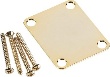 Fender 4-bolt Vintage-style Neck Plate (no Logo) - Gold - Neck plate - Main picture