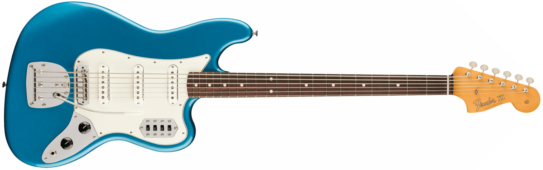 Fender 60s Bass Vi Vintera 2 3s Trem Rw - Lake Placid Blue - Baritone guitar - Main picture