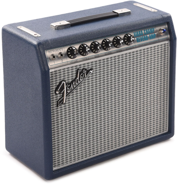 Fender 68 Custom Vibro Champ Fsr Ltd 5w 1x5 Navy - Electric guitar combo amp - Main picture