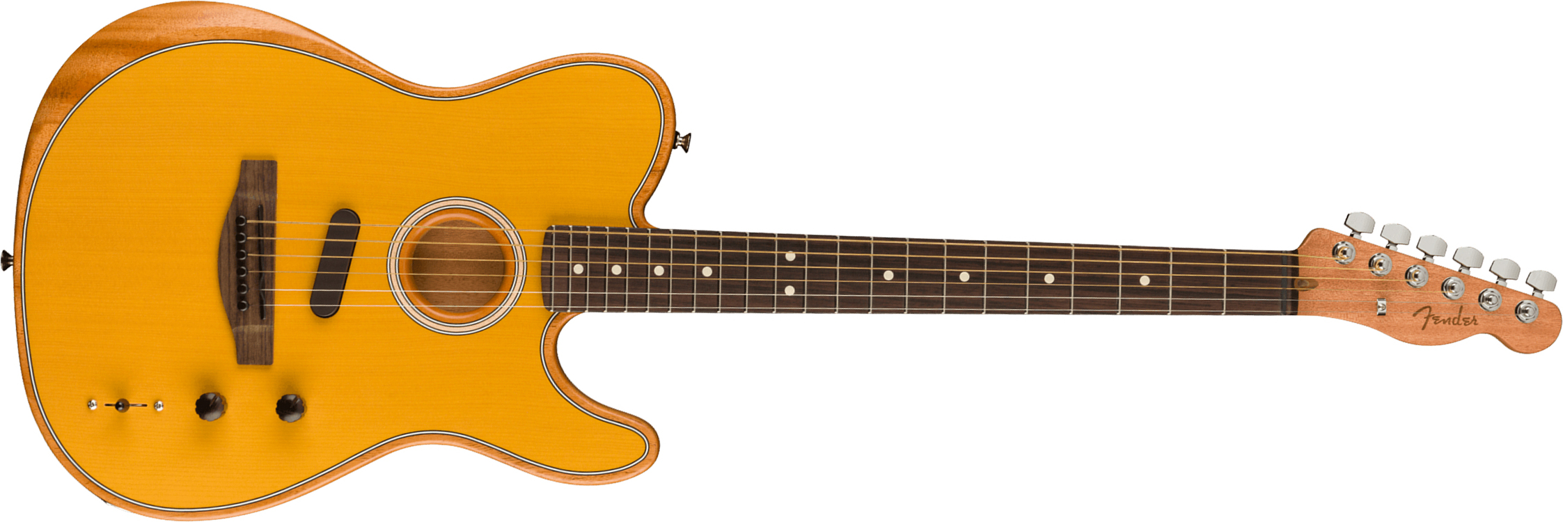 Fender Acoustasonic Tele Player Mex Epicea Acajou Rw - Butterscotch Blonde - Electro acoustic guitar - Main picture