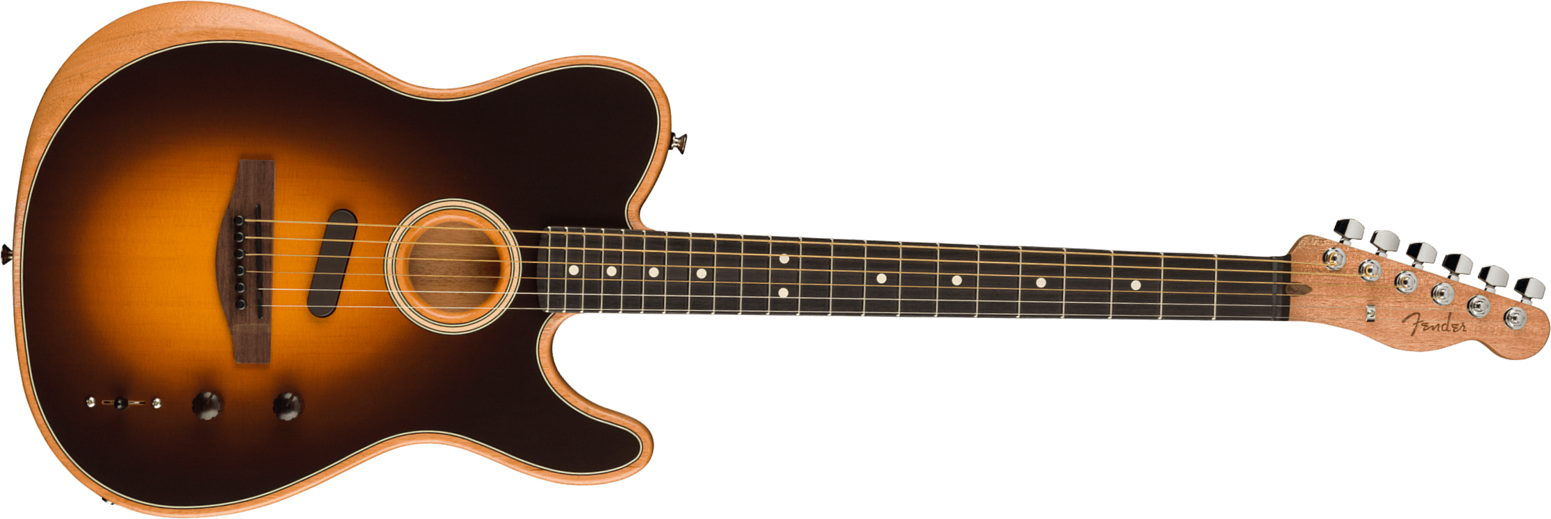 Fender Acoustasonic Tele Player Mex Epicea Acajou Rw - Shadow Burst - Electro acoustic guitar - Main picture
