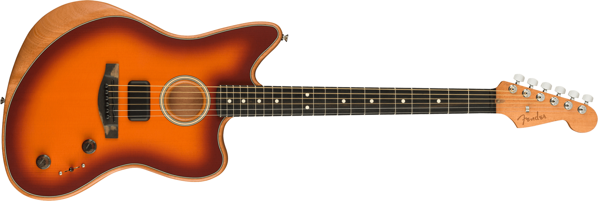 Fender American Acoustasonic Jazzmaster Usa Eb - Tobacco Sunburst - Electro acoustic guitar - Main picture