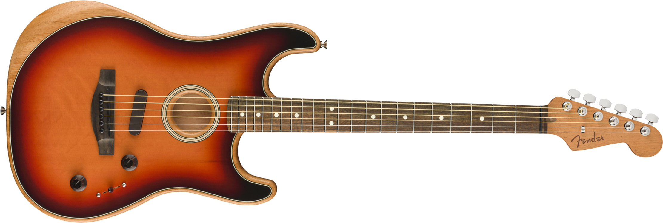 Fender American Acoustasonic Strat Usa Eb - 3-color Sunburst - Electro acoustic guitar - Main picture