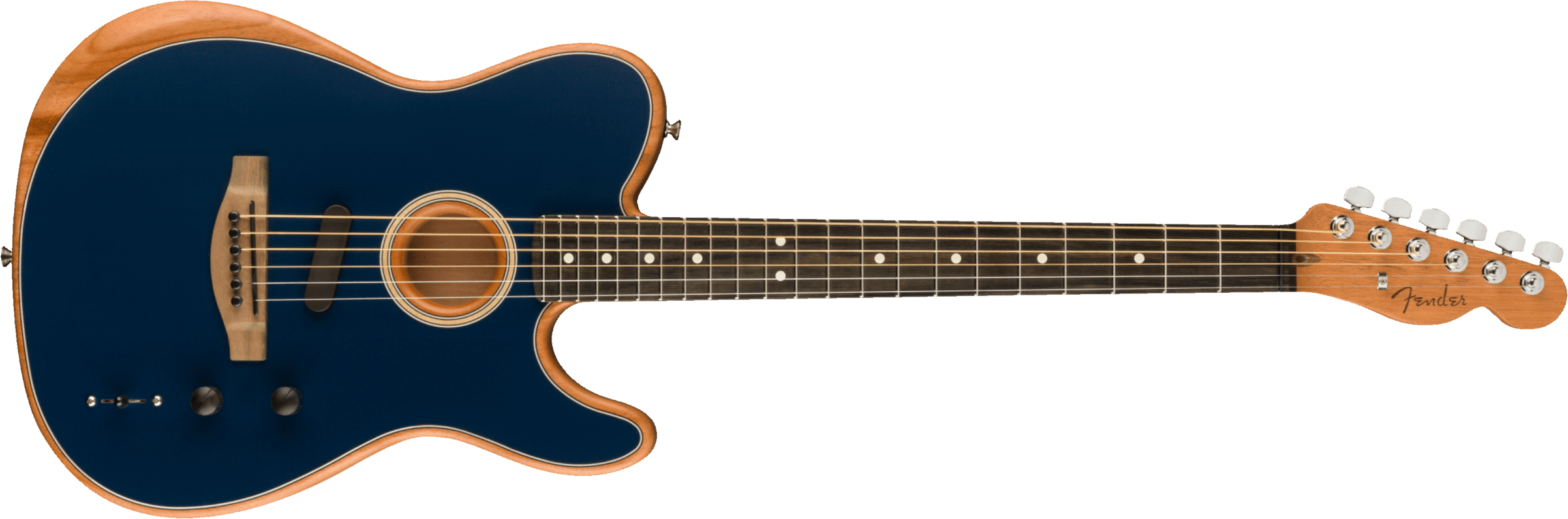 Fender American Acoustasonic Tele Usa Eb - Steel Blue - Electro acoustic guitar - Main picture