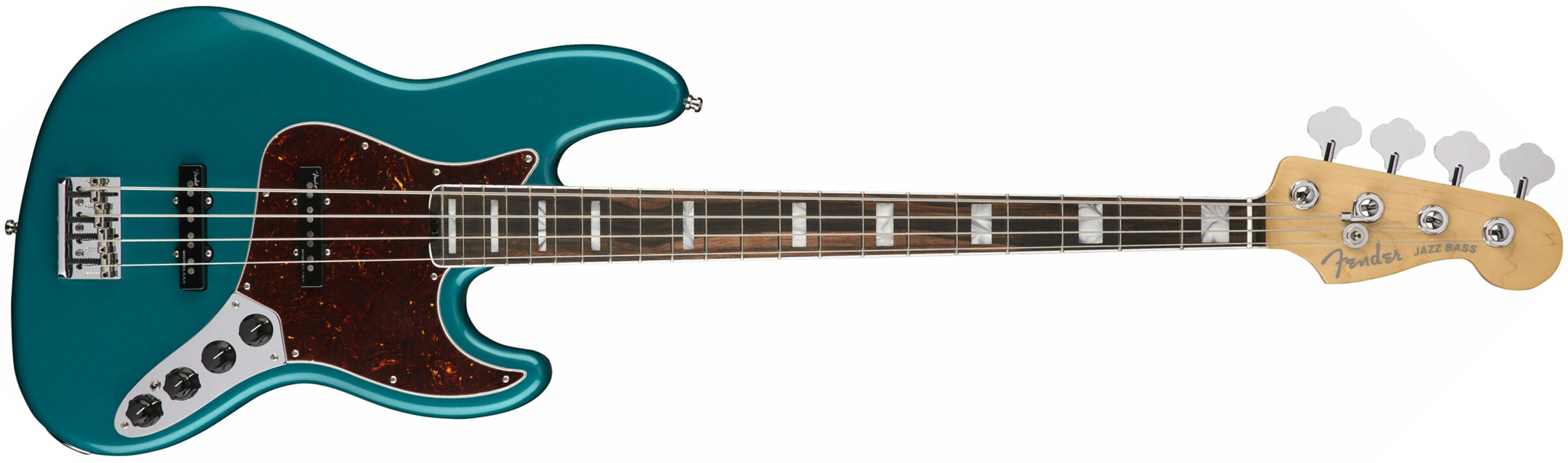Fender American Elite Jazz Bass 2018 Usa Eb - Ocean Turquoise - Solid body electric bass - Main picture
