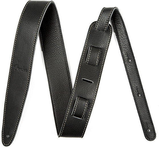 Fender Artisan Crafted Leather Straps 2inc. Black - Guitar strap - Main picture