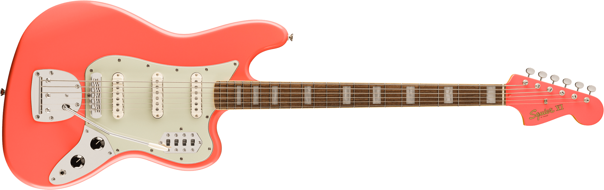 Fender Bass Vi Classic Vibe Fsr Ltd 3s Trem Lau - Tahitian Coral - Solid body electric bass - Main picture