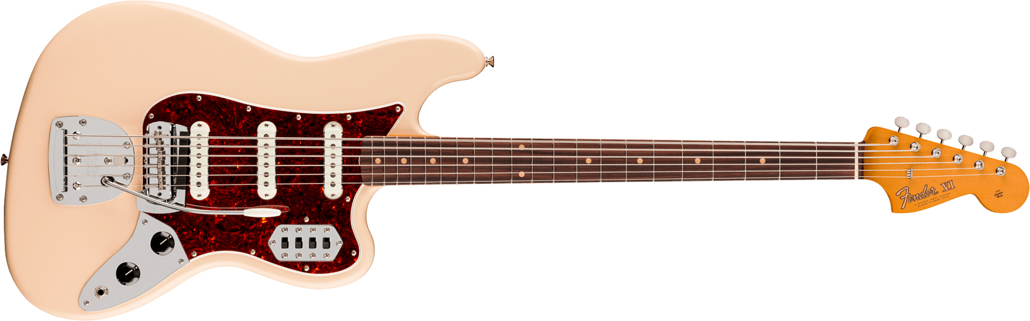 Fender Bass Vi Early 60s Vintera 3 Mex Shsc Rw - Olympic White - Solid body electric bass - Main picture