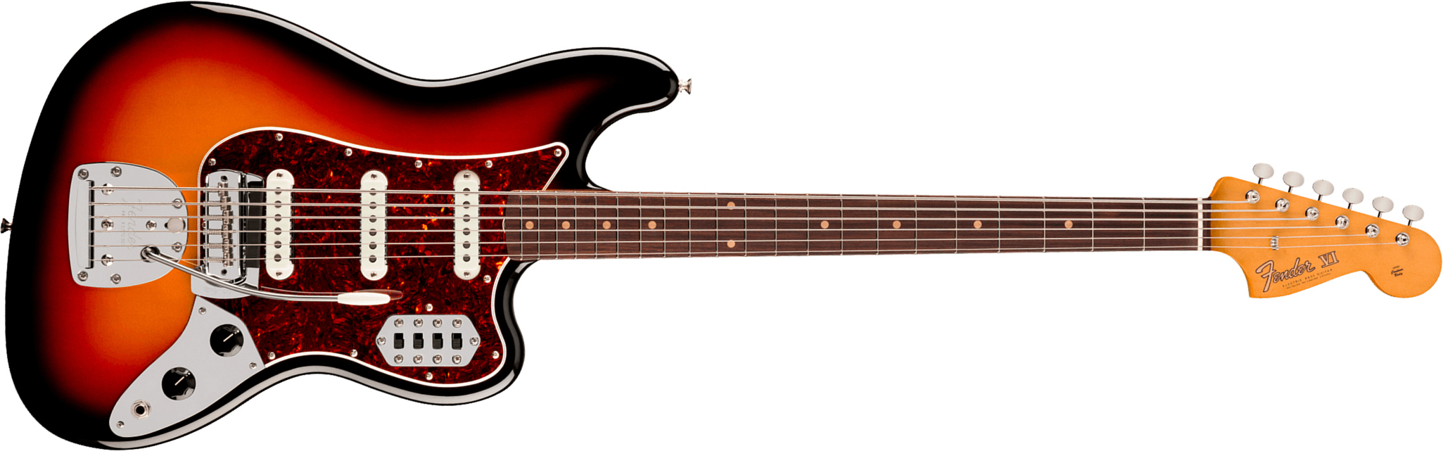 Fender Bass Vi Early 60s Vintera 3 Mex Rw - 3-color Sunburst - Solid body electric bass - Main picture