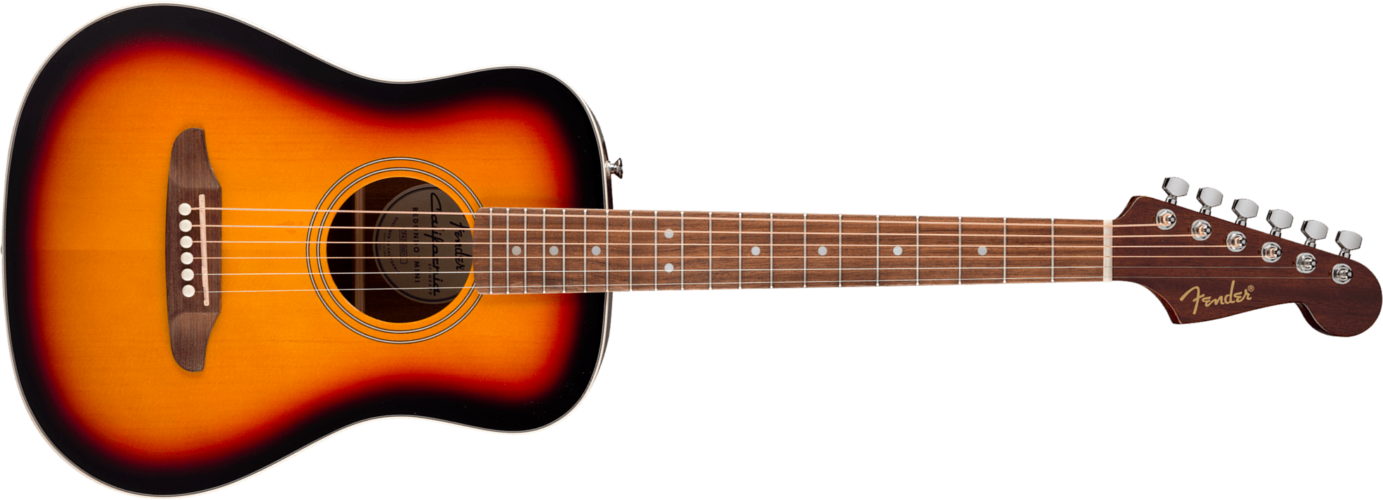 Fender California Standard Redondo Mini Epicea Sapele Noy +housse - 3-color Sunburst - Folk guitar - Main picture