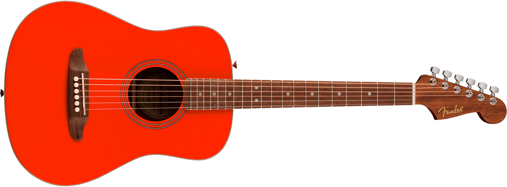 Fender California Standard Redondo Mini Epicea Sapele Noy +housse - Fiesta Red - Folk guitar - Main picture