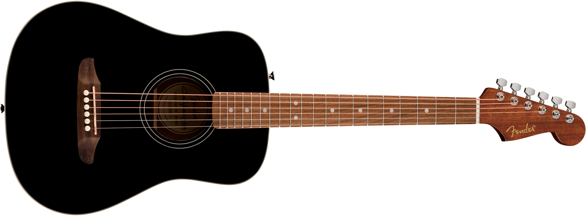 Fender California Standard Redondo Mini Epicea Sapele Noy +housse - Black - Folk guitar - Main picture