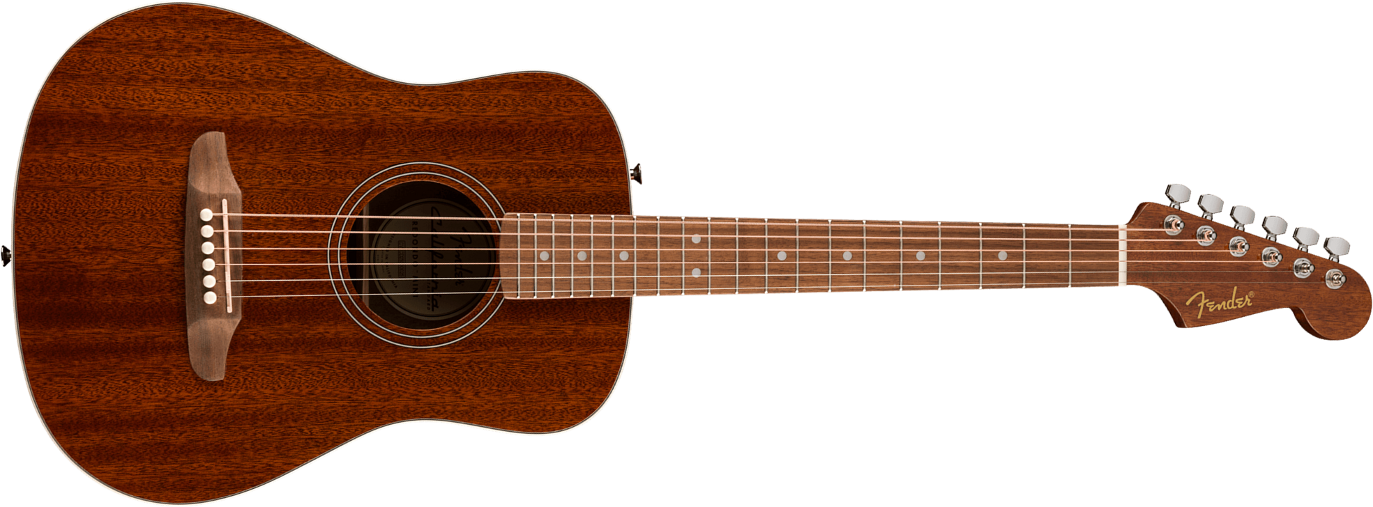 Fender California Standard Redondo Mini Tout Sapele Noy +housse - Natural - Folk guitar - Main picture