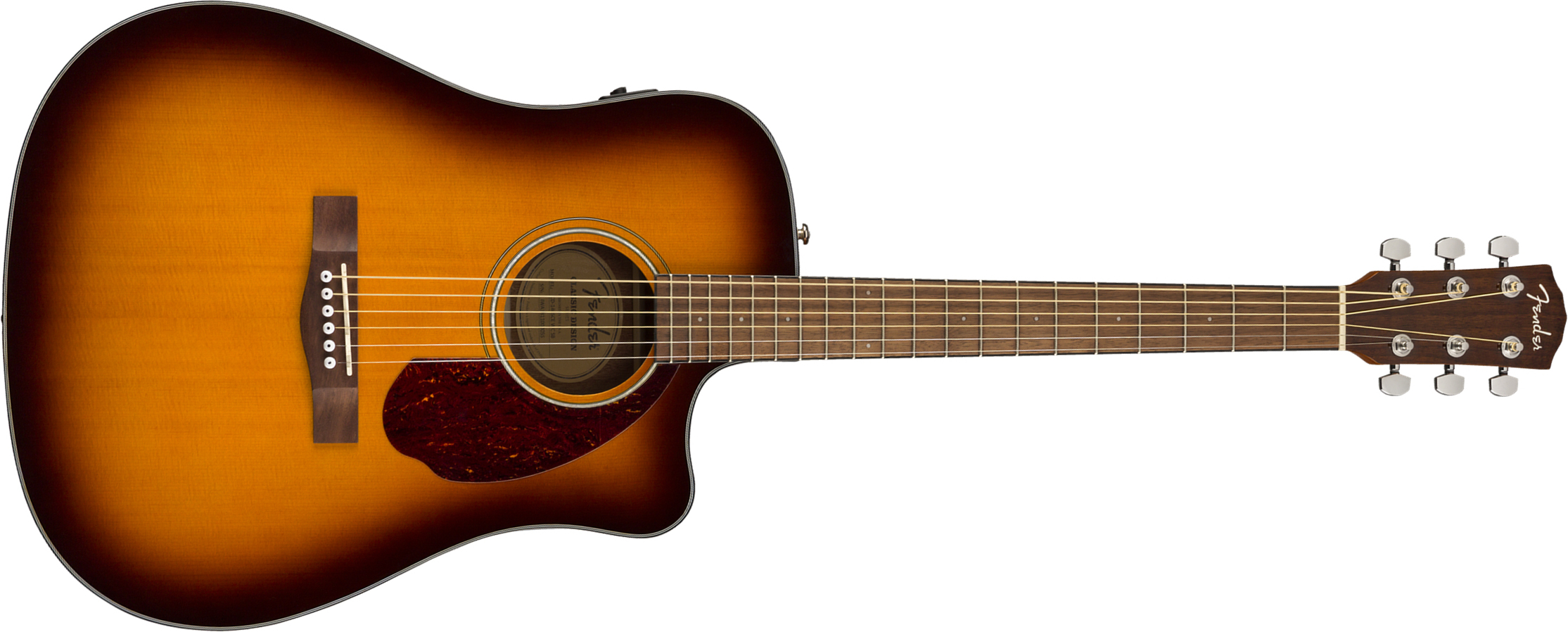 Fender Cd-140sce Classic Design Dreadnought Cw Epicea Ovangkol Wal +etui - Sunburst - Electro acoustic guitar - Main picture