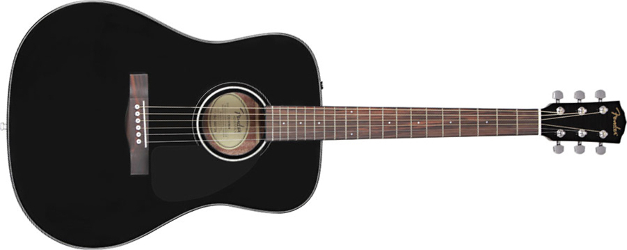 Fender Cd60 V2 Black - Acoustic guitar & electro - Main picture