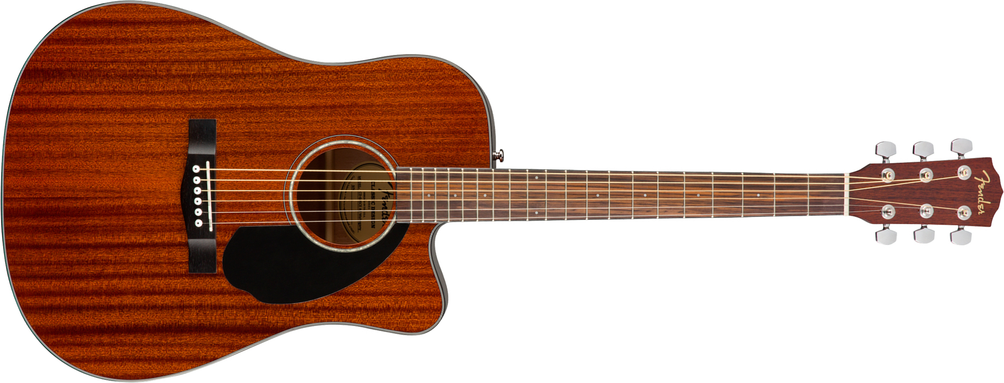 Fender Cd60sce All Mahogany Dreadnought Cw Tout Acajou Wal - Natural - Folk guitar - Main picture