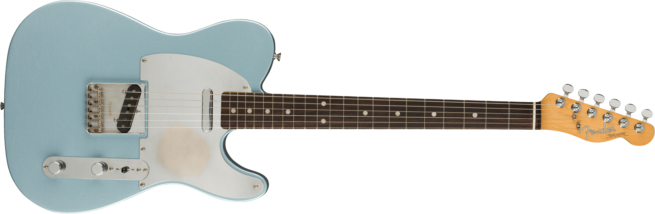 Fender Chrissie Hynde Tele Signature Mex Rw - Road Worn Faded Ice Blue Metallic - Tel shape electric guitar - Main picture