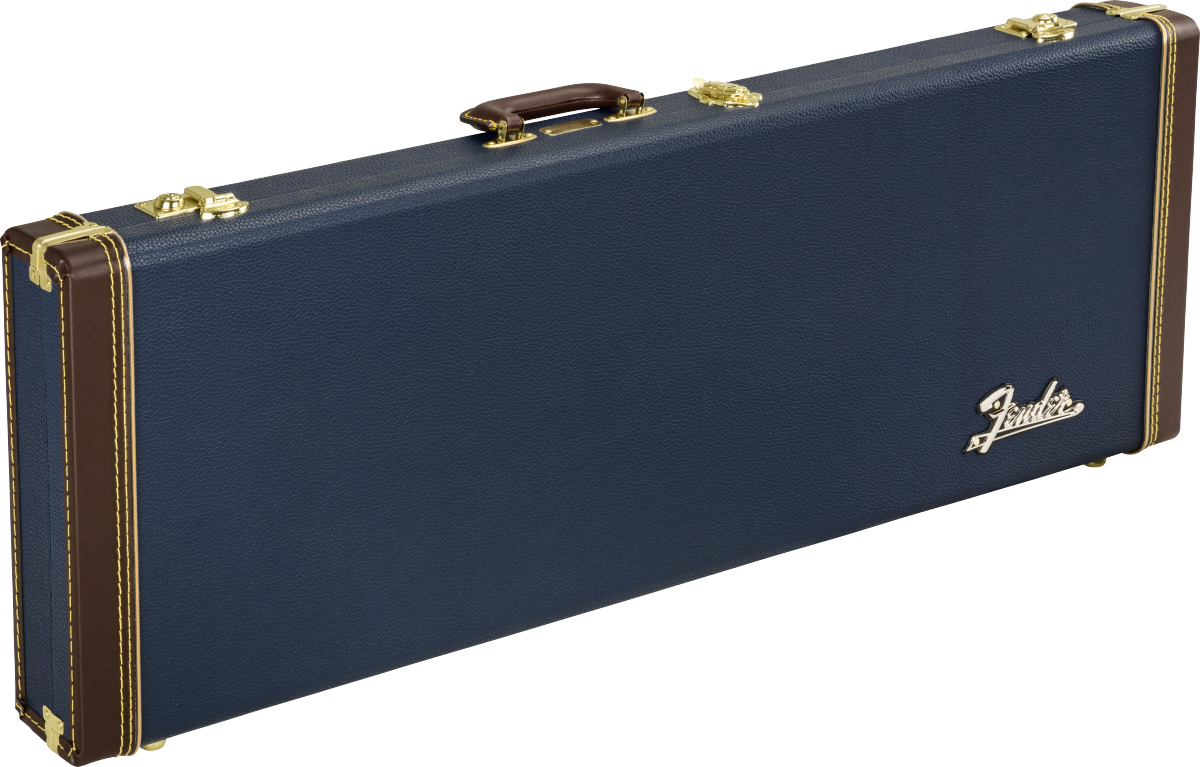 Fender Classic Wood Strat/tele Electric Guitar Case Bois Navy Blue - Electric guitar gig bag - Main picture