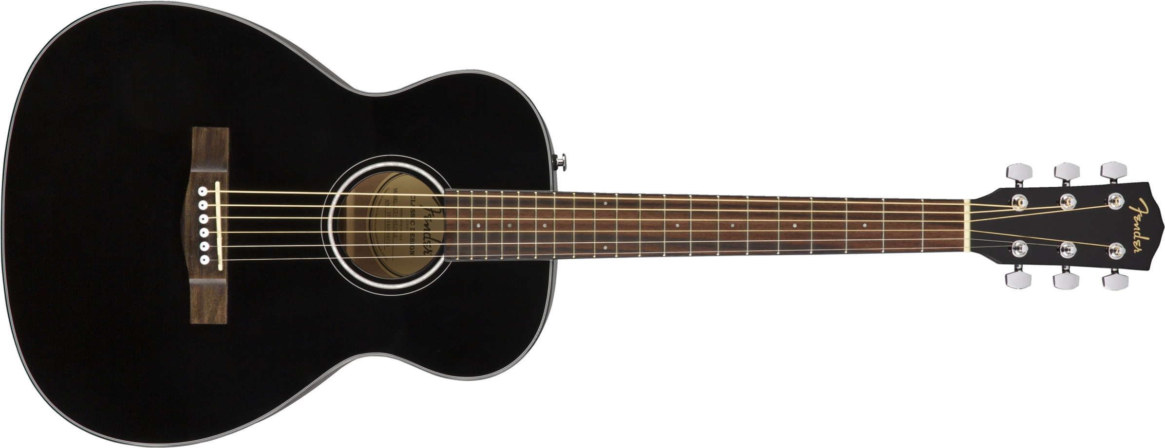 Fender Ct-60s Classic Design Travel Epicea Acajou - Black - Travel acoustic guitar - Main picture