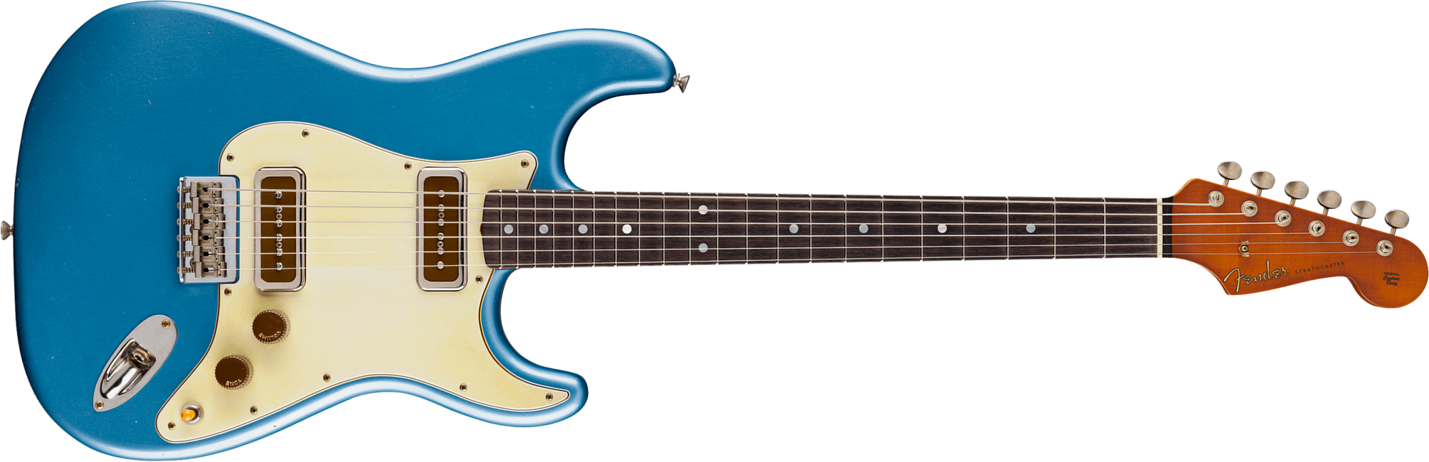 Fender Custom Shop Ariel Posen Strat Signature 2s P90 Ht Rw - Relic Lake Placid Blue - Signature electric guitar - Main picture