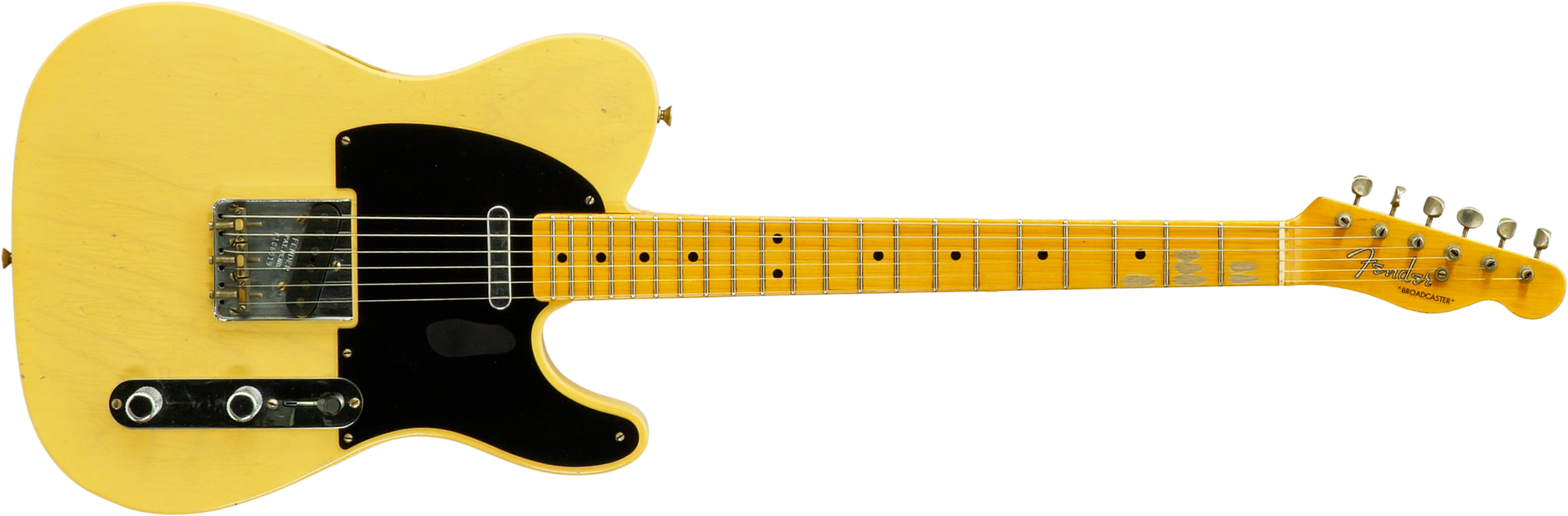 Fender Custom Shop Broadcaster Tele 70th Ann. Ltd Mn #r106019 - Journeyman Relic Nocaster Blonde - Tel shape electric guitar - Main picture