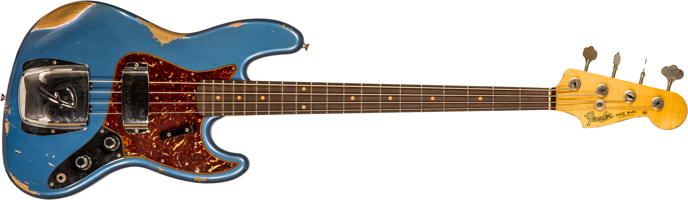 Fender Custom Shop Jazz Bass 1961 Rw #cz556667 - Heavy Relic Lake Placid Blue - Solid body electric bass - Main picture