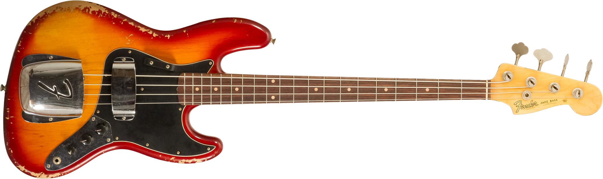 Fender Custom Shop Jazzbass 1964 Rw #r137642 - Heavy Relic Cherry Sunburst - Solid body electric bass - Main picture