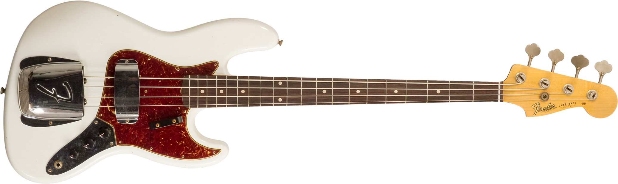Fender Custom Shop Jazzbass 1964 Rw #r145112 - Journeyman Relic Olympic White - Solid body electric bass - Main picture