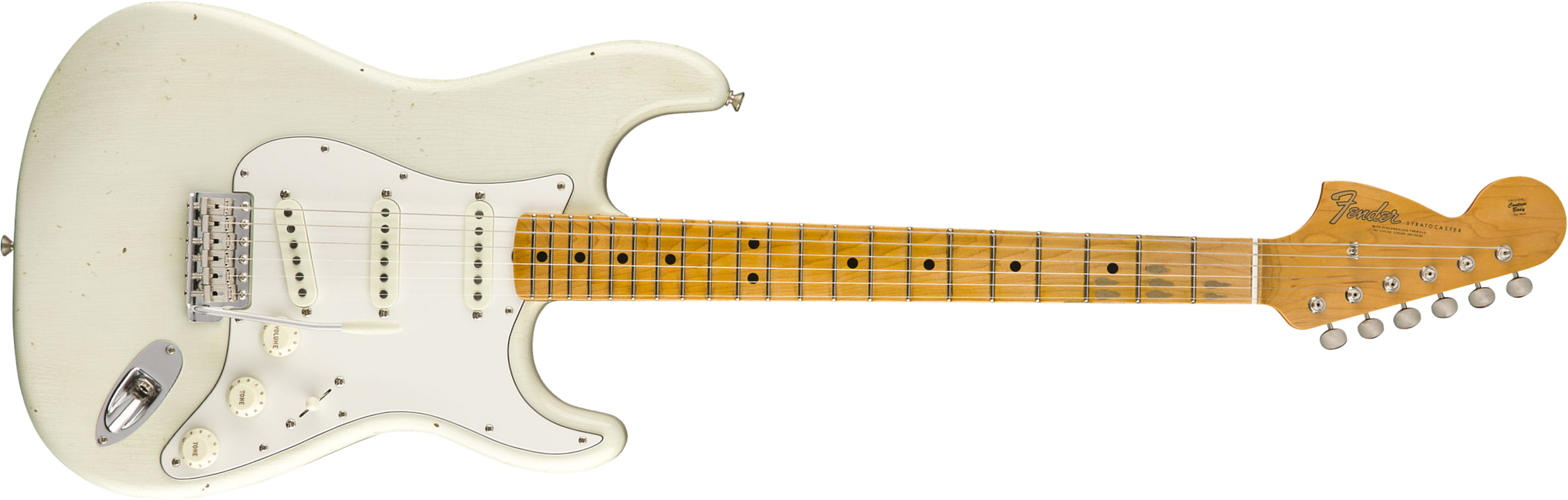 Fender Custom Shop Jimi Hendrix Strat Voodoo Child Signature 2018 Mn - Journeyman Relic Olympic White - Str shape electric guitar - Main picture